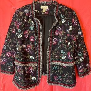 Loft size 8 women’s floral printed jacket